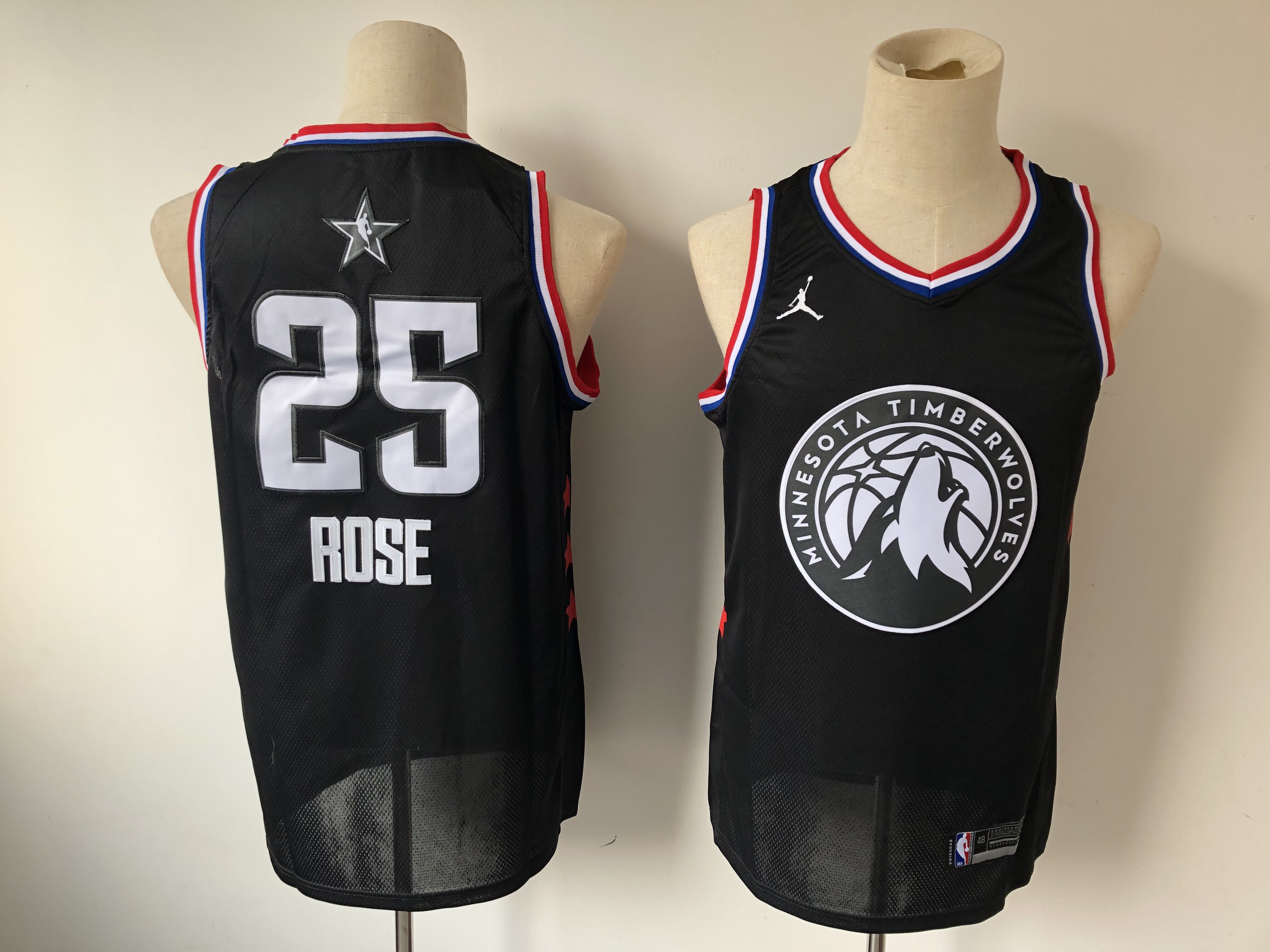 Men Minnesota Timberwolves #25 Rose Black 2019 All Star NBA Jerseys->minnesota timberwolves->NBA Jersey